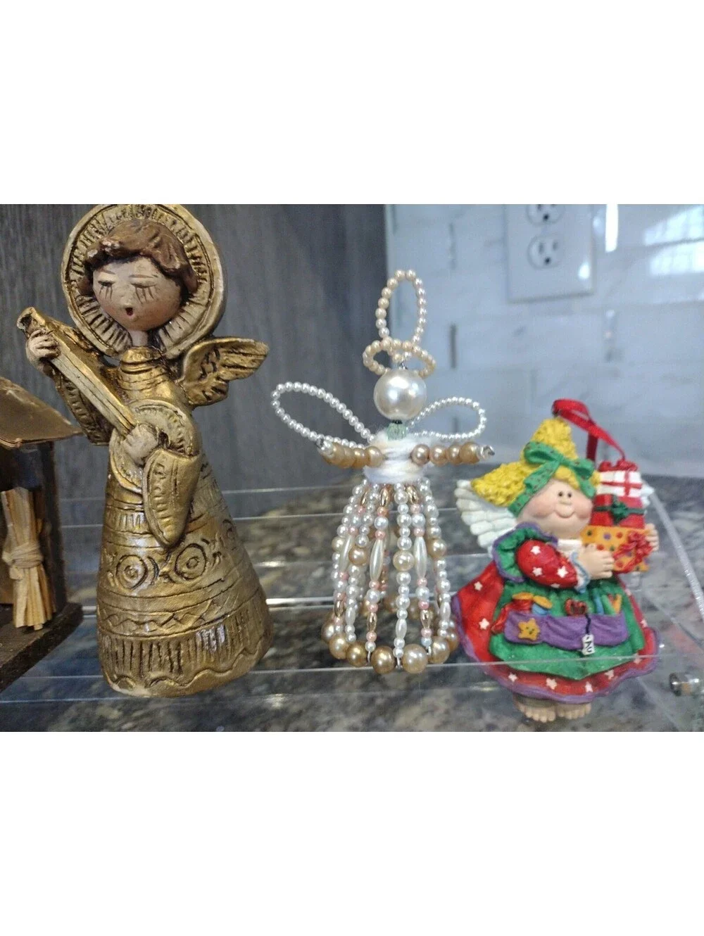 Vintage Set  5 Angel Ornaments And Christmas Decor 2